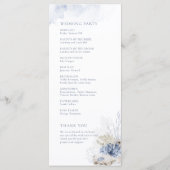 Blauwe waterverf koraal en zeeschildpaddenstrand b programmakaart (Achterkant)