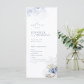 Blauwe waterverf koraal en zeeschildpaddenstrand b programmakaart (Staand voorkant)