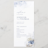 Blauwe waterverf koraal en zeeschildpaddenstrand b programmakaart (Voorkant)