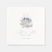 Blauwe waterverf koraal en zeeschildpaddenstrand b servet (Voorkant)