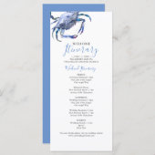 Blauwe Waterverf krab bruiloft (Voorkant / Achterkant)