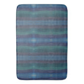 Blauwe waterverf kunst badmat (Voorkant Verticaal)