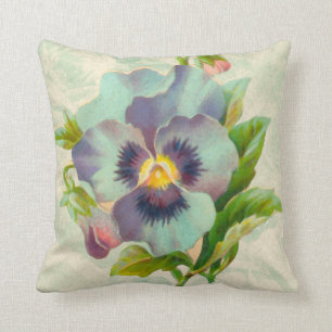 Blauwe  Waterverf Kussen