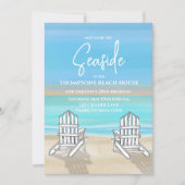 Blauwe Waterverf Kustdoorsnede Kastraal Kaart (Voorkant)