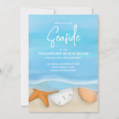 Blauwe Waterverf Kustdoorsnede Kastraal Kaart (Voorkant)