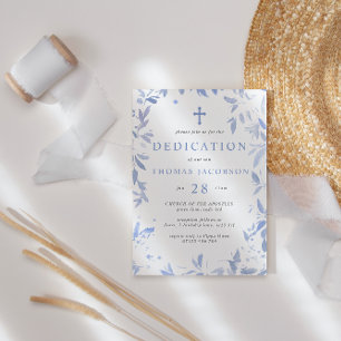 Blauwe Waterverf laat Baby toegewezen en slaafs ac Kaart