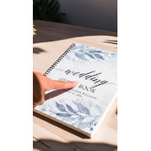 Blauwe Waterverf laat botanische bruiloft uit