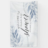 Blauwe Waterverf laat Chic Vrijgezellenfeest Welko Spandoek (Verticaal)