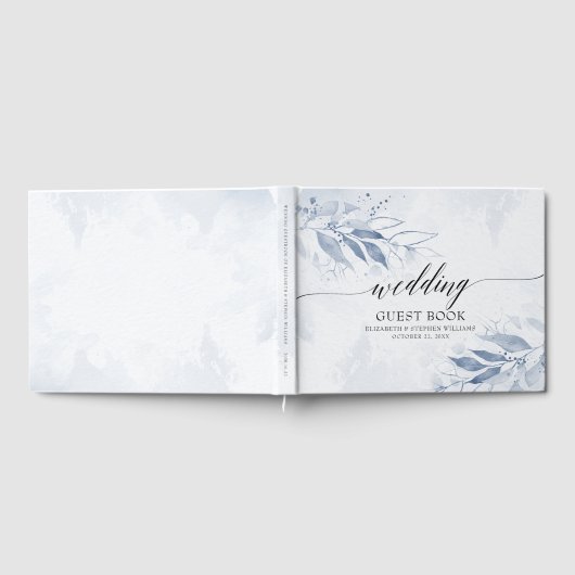 Blauwe Waterverf laat het bruidsgebak lollen Gastenboek (Volledig)