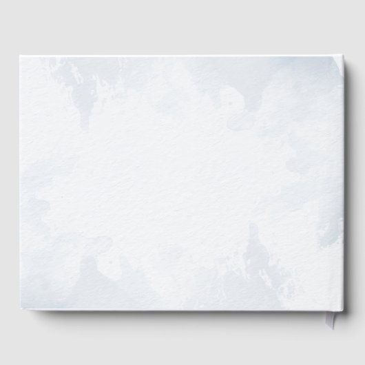 Blauwe Waterverf laat het bruidsgebak lollen Gastenboek (Achterkant)