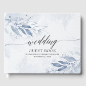 Blauwe Waterverf laat het bruidsgebak lollen Gastenboek (Voorkant)