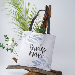 Blauwe Waterverf laat legant bruiloft achter Tote Bag