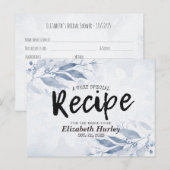 Blauwe Waterverf laat modern Vrijgezellenfeest ont Uitnodiging Briefkaart (Voorkant / Achterkant)