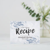 Blauwe Waterverf laat modern Vrijgezellenfeest ont Uitnodiging Briefkaart (Staand voorkant)