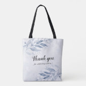 Blauwe Waterverf laat welkome cadeautassen voor br Tote Bag (Achterkant)