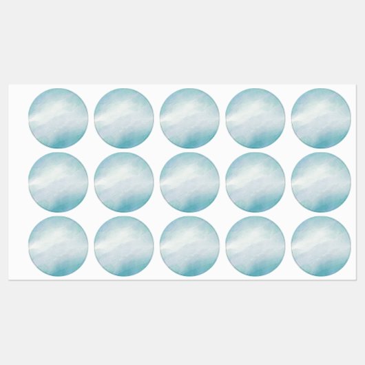 Blauwe waterverf labels (Vel)