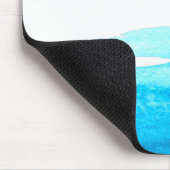 Blauwe waterverf langs de oceaan muismat (Hoek)