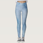 Blauwe Waterverf Leggings (Voorkant)