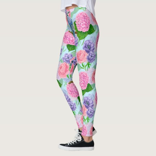 Blauwe waterverf leggings (Links)
