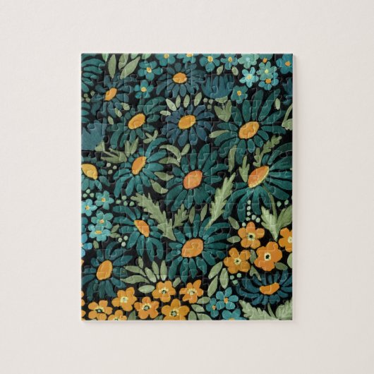 Blauwe waterverf legpuzzel (Verticaal)