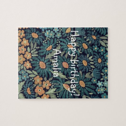 Blauwe waterverf legpuzzel (Horizontaal)