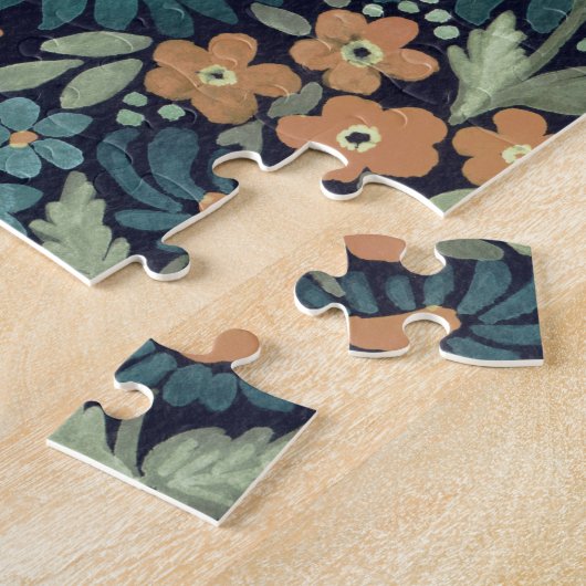 Blauwe waterverf legpuzzel (Zijkant)