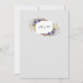 Blauwe waterverf lentbloemen, behalve de datumkaar kaart (Achterkant)