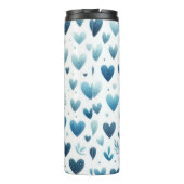 BLAUWE WATERVERF LIEFDE VALENTIJN HARTEN THERMOSBEKER (Achterkant)