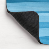 Blauwe Waterverf Lijnen Abstract Patroon Muismat (Hoek)