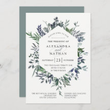 Blauwe Waterverf Lijst | Bruiloft