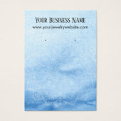 Blauwe Waterverf Mandala met Kaarten voor beeldsch Visitekaartje (Voorkant)