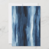 Blauwe Waterverf Mannen moderne boog 50e verjaarda Kaart (Achterkant)