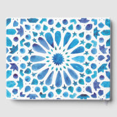 Blauwe Waterverf mediterrane Tegel Gastenboek (Achterkant)