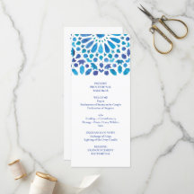 Blauwe Waterverf Meditteranean Tegel Pattern