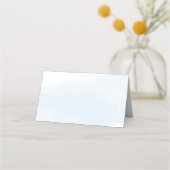 Blauwe Waterverf met gouden kruisdoop Plaatskaartje (Achterkant)