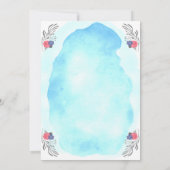 Blauwe Waterverf Modern Nautical Floral Anchor Kaart (Achterkant)