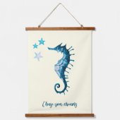 Blauwe Waterverf Nautisch Collectie Hangend Wandkleed (Voorkant)