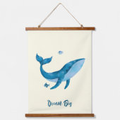 Blauwe Waterverf Nautisch Collectie Hangend Wandkleed (Voorkant 3)