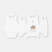Blauwe Waterverf Noah's Ark Boy Christening Bedankdoosjes (Uitgevouwen)