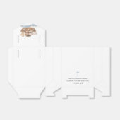 Blauwe Waterverf Noah's Ark Boy Christening Favor Bedankdoosjes (Uitgevouwen)