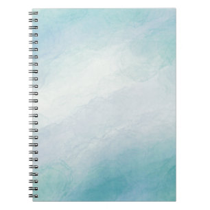 Blauwe waterverf notitieboek