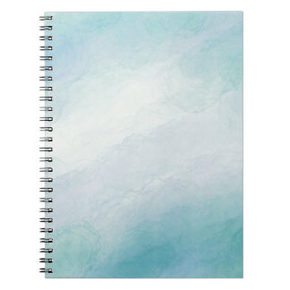 Blauwe waterverf notitieboek