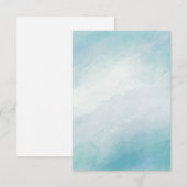 Blauwe waterverf notitiekaartje (Voorkant / Achterkant)
