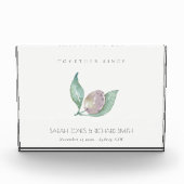 BLAUWE WATERVERF OLIVE BEWAREN DE DATUM WEDING GIF FOTOBLOKKEN (Voorkant)