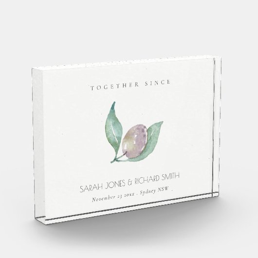 BLAUWE WATERVERF OLIVE BEWAREN DE DATUM WEDING GIF FOTOBLOKKEN (Links)