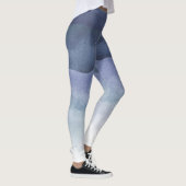 Blauwe Waterverf Ombre Leggings (Rechts)