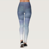 Blauwe Waterverf Ombre Leggings (Achterkant)