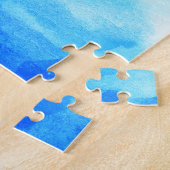 Blauwe Waterverf Ombre Legpuzzel (Zijkant)
