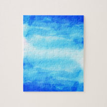 Blauwe Waterverf Ombre