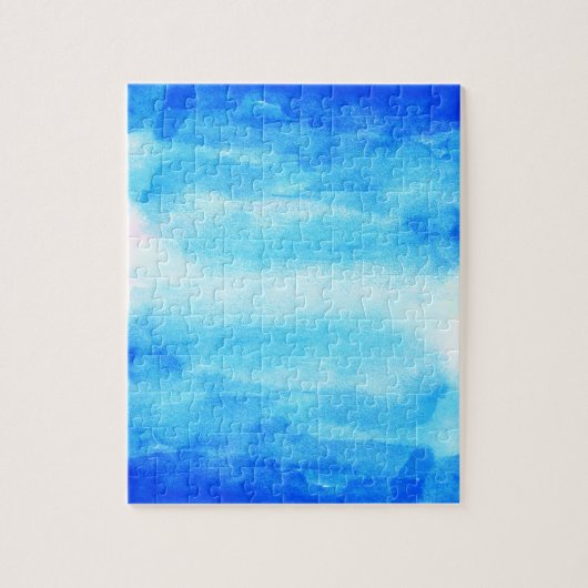 Blauwe Waterverf Ombre Legpuzzel (Verticaal)